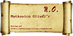Matkovics Olivér névjegykártya